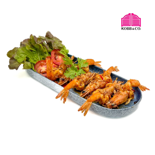 กุ้งราดซอสมะขาม (King Prawns in Tamarind Sauce)
