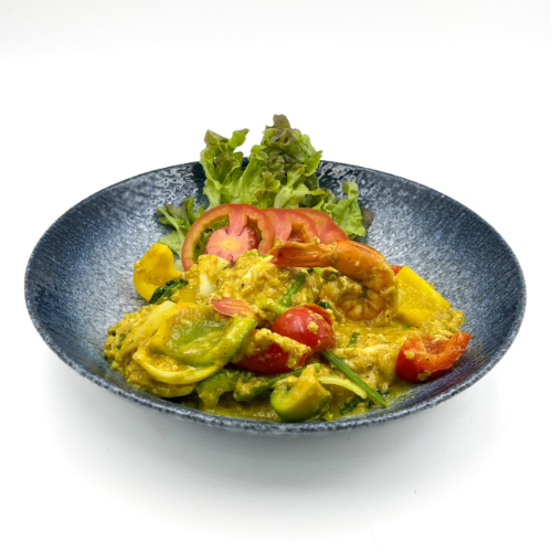 กุ้งผัดผงกะหรี่ (Curry Prawn Seafood)
