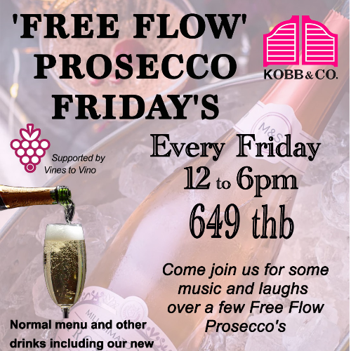 Free Flow Prosecco ฟรีโฟลว์ โปรเซคโค