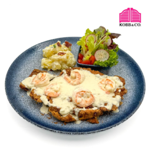 Pork Schnitzel Creamy Prawn (พ๊อคสนิทเซล ครีมมี่กุ้ง)