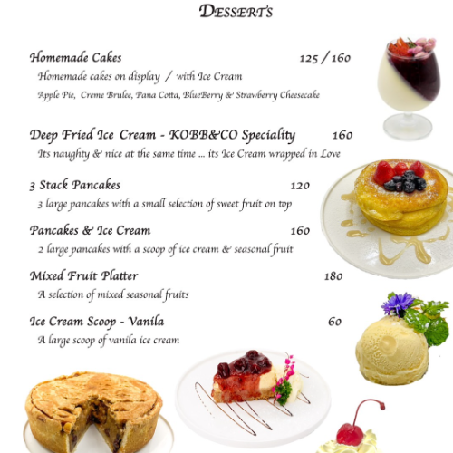 Pancakes x 2 & Ice Cream with Fruit