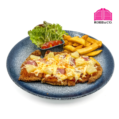 Pork Schnitzel Ham & Pineapple (ชนิทเซลหมูแฮมและสับปะรด)