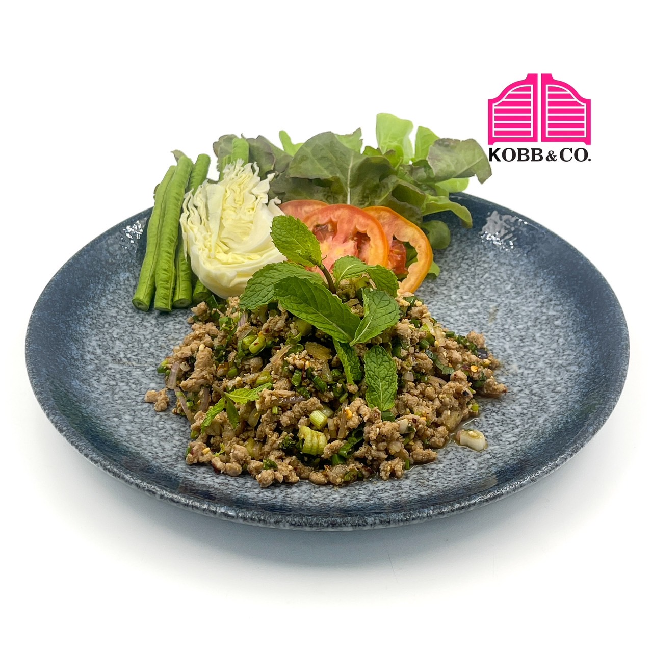 ลาบหมู จานใหญ่ (Larb Moo Spicy Pork Salad)